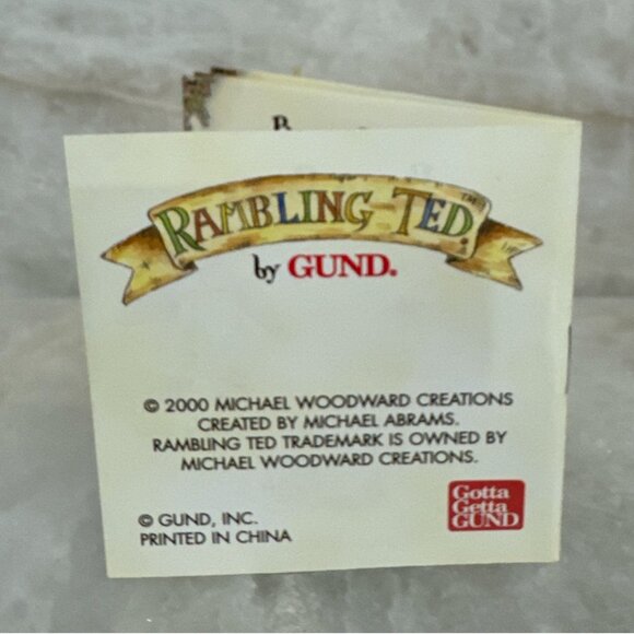 NIB Vintage Rambling Ted Gund Figurine - Michael Woodward Creations ©2000 - Picture 11 of 11
